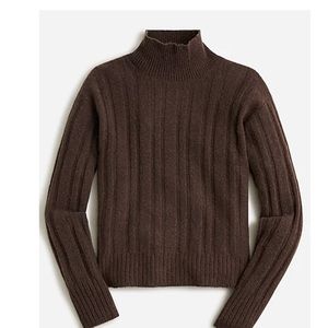Jcrew ribbed mock neck in super soft yarn
